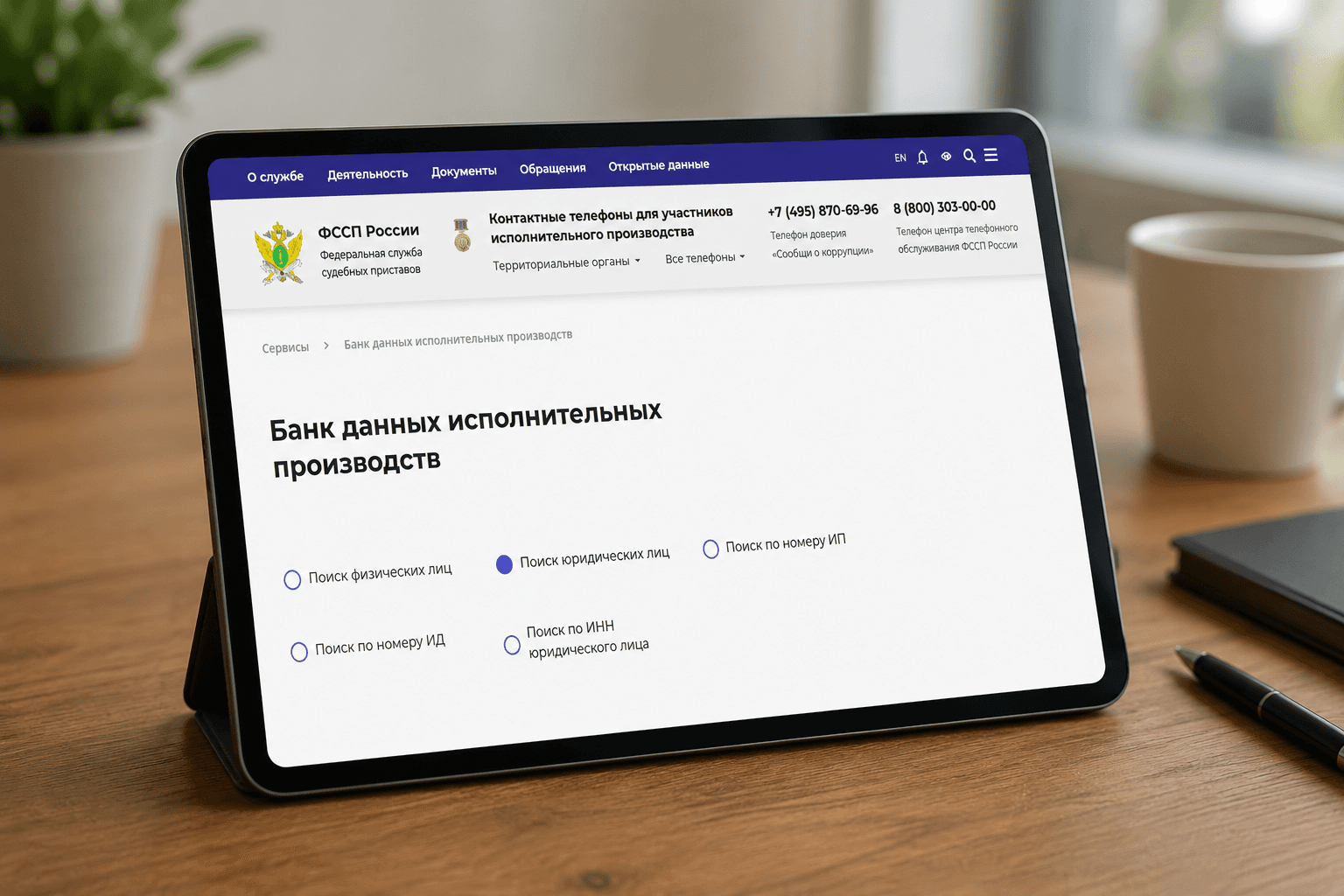 Проверка компании по данным ФССП